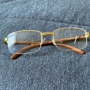 Clear Half Frame Fashion Eyeglasses